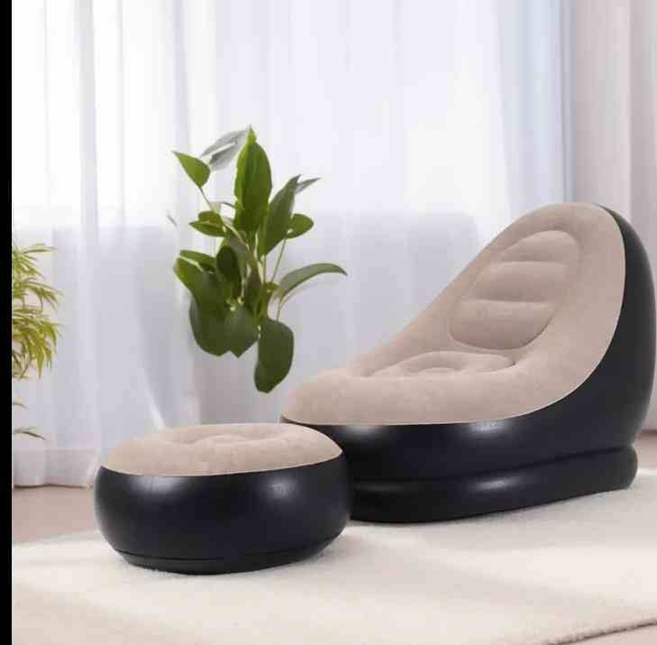 Inflatable Air Sofa With Foot Rest